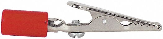 Alligator Clip, 12 to 18ga, Red, PK10