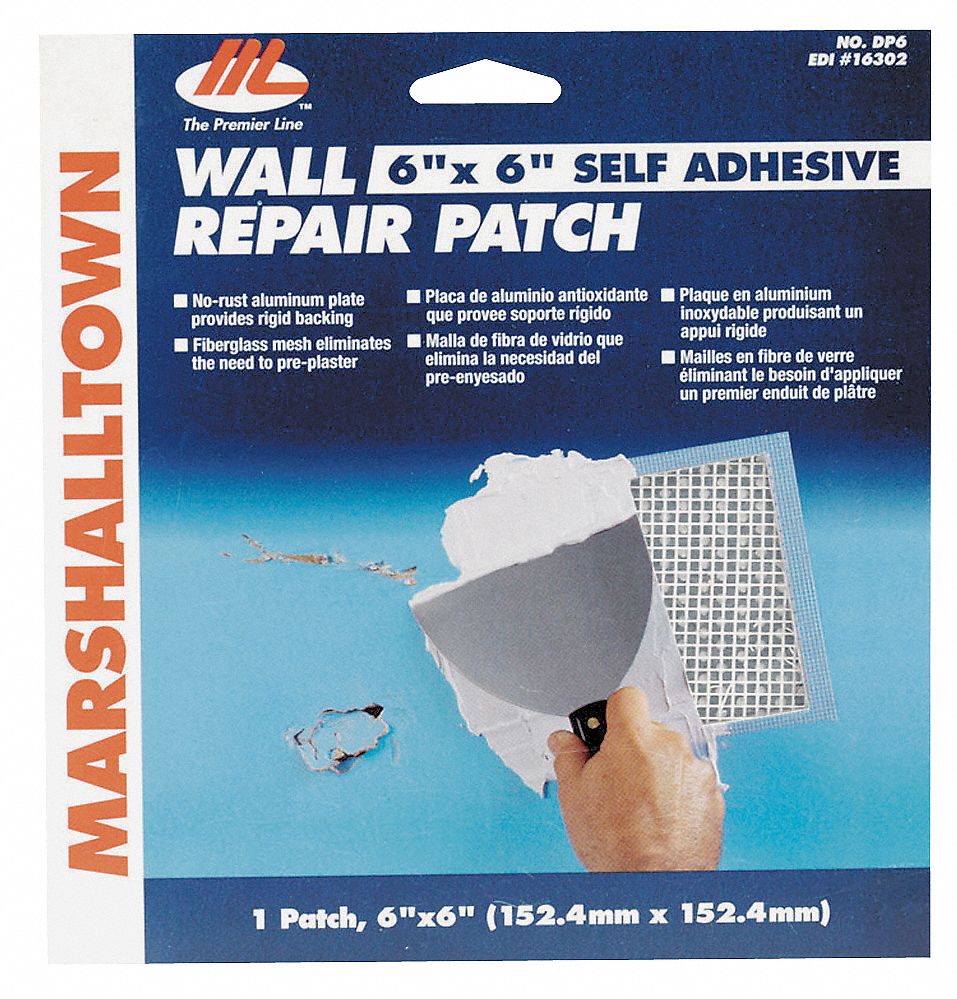 Drywall Patch, 4 x 4 Inches, Self Adhesive