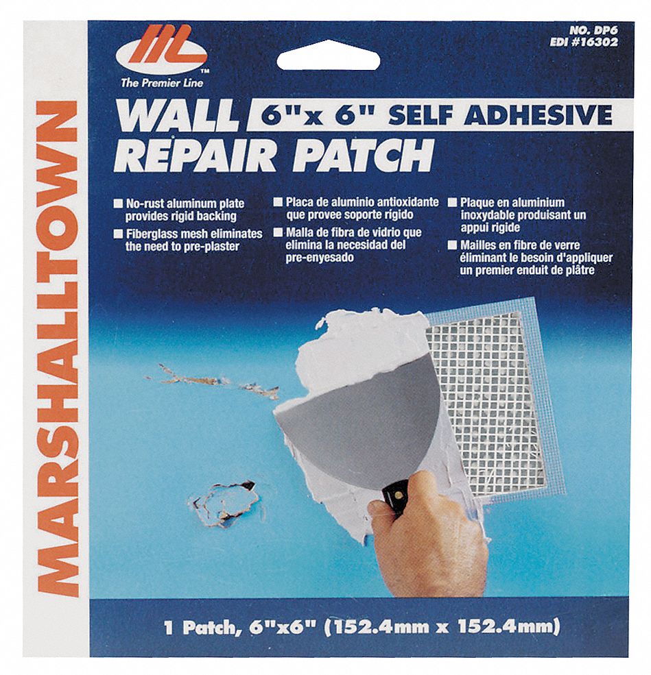 Drywall Patch, 8 x 8 Inches, Self Adhesive