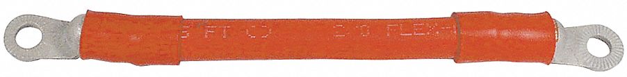 Batt Hrns, 8 1/2in, Cu, 2/0ga, Red, PK5