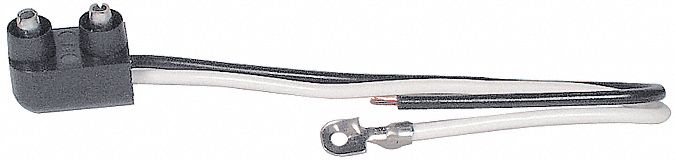 Plug, Black/White, 16 Gauge, 6.5 In