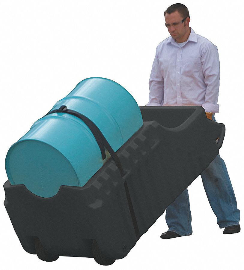 Outdoor Dispensing Dolly, Black, 66 Gal