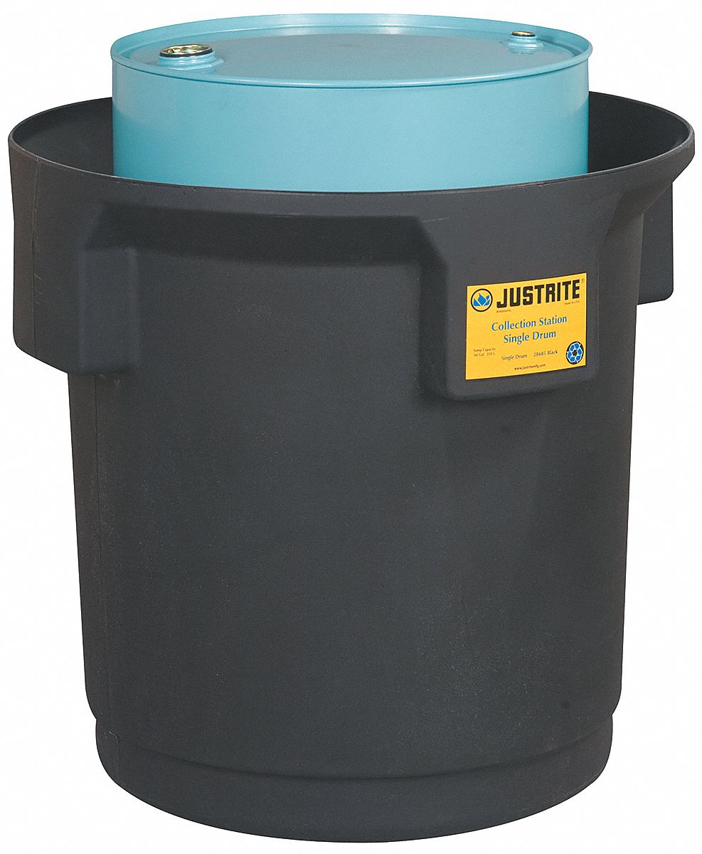 Single Drum Spill Container, Black