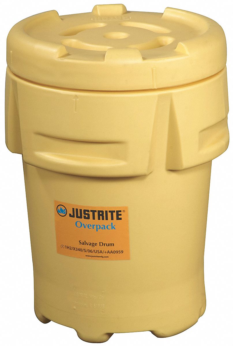 Overpack/Salvage Drum, 95 Gal., Yellow