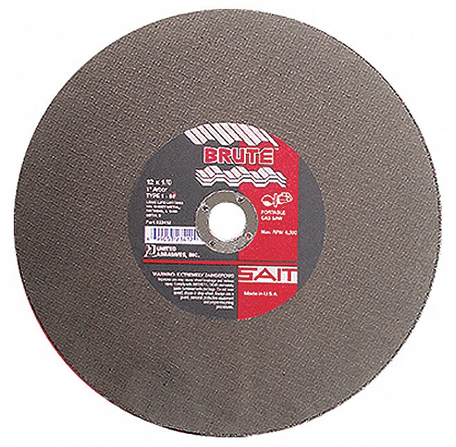 Abrsv Cut Whl, 14 In D, 0.125 In T, 1 In AH