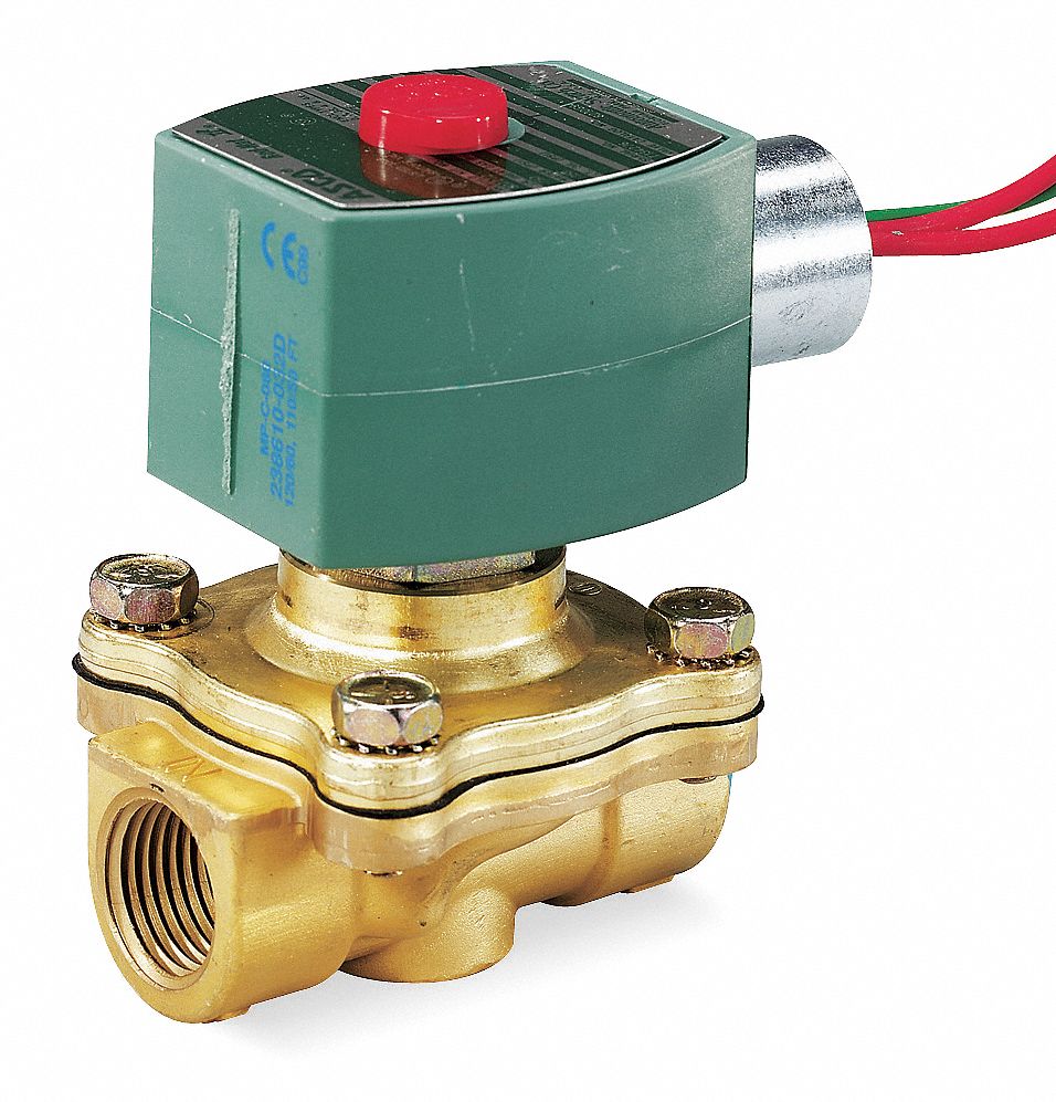 SolenoidValve, 2Way, NC, Brass, 1/2 In