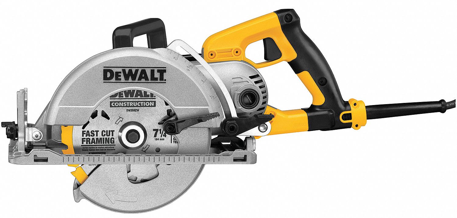 Wrm Drv Circ Saw, 7-1/4 In Blade, 4800 rpm