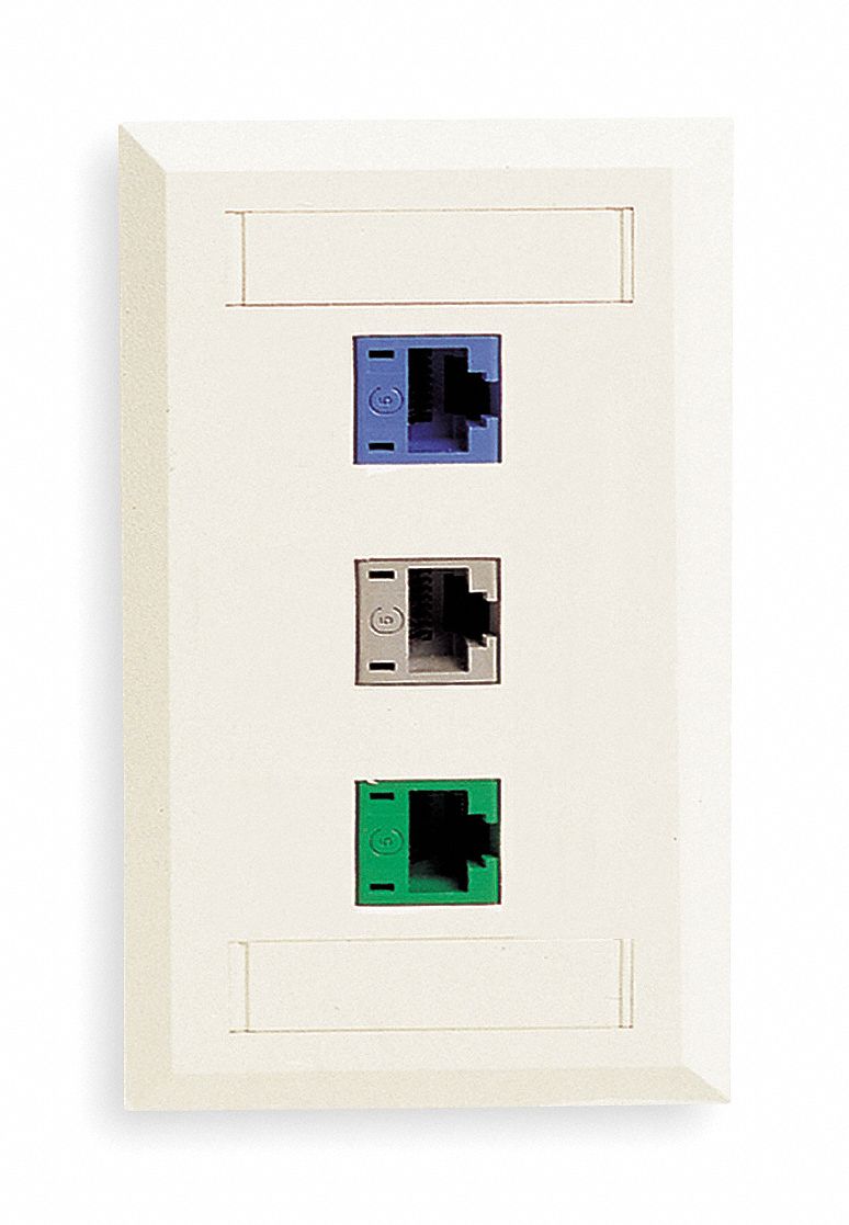 Wall Plate, 3 Port