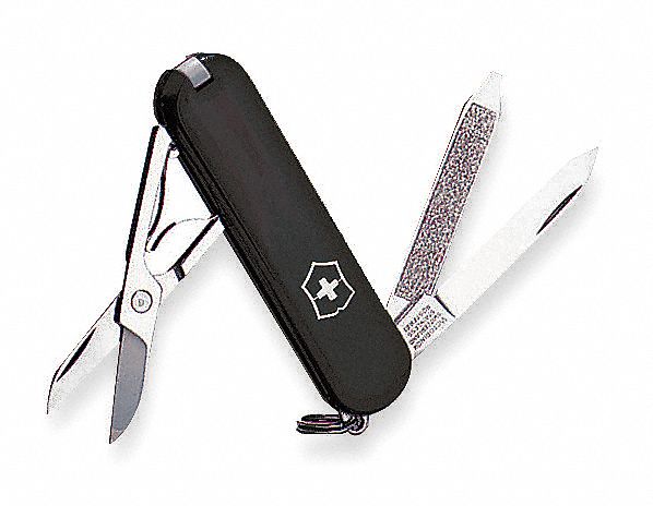 Knife, Swiss Army, 7 Functions, Black