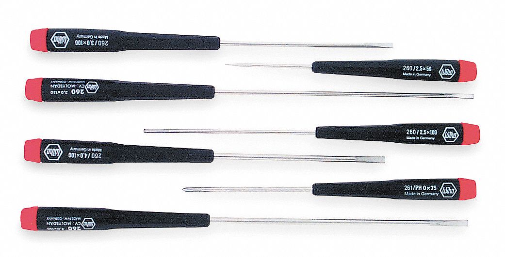 Precision Driver Set, Slot/Phillips, 7pcs