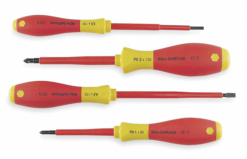 Ins Screwdriver Set, Combo, 4 Pc