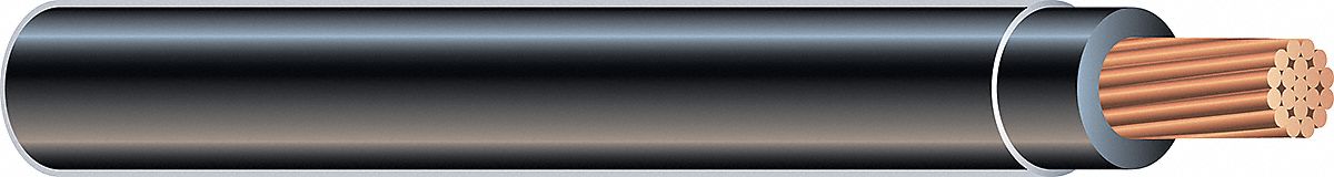 Wire, Building, Strd, 8AWG, MTW, Blk, 500Ft