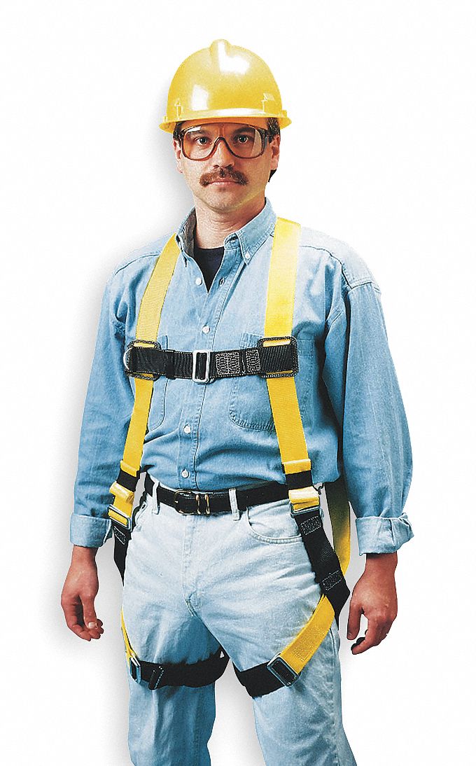 Full Body Harness, Universal, 400 lb., Ylw