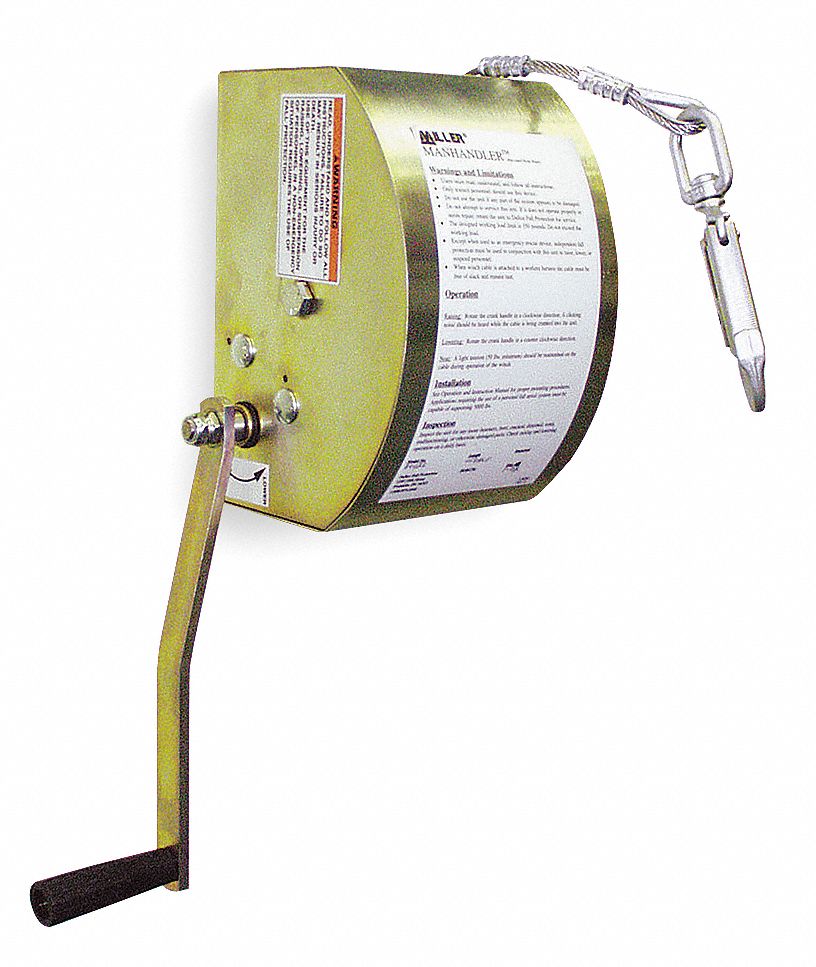 Conf.Space Winch, 65 ft., Steel