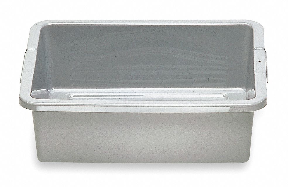 Utility Tote Box, 7.6 Gal, Gray
