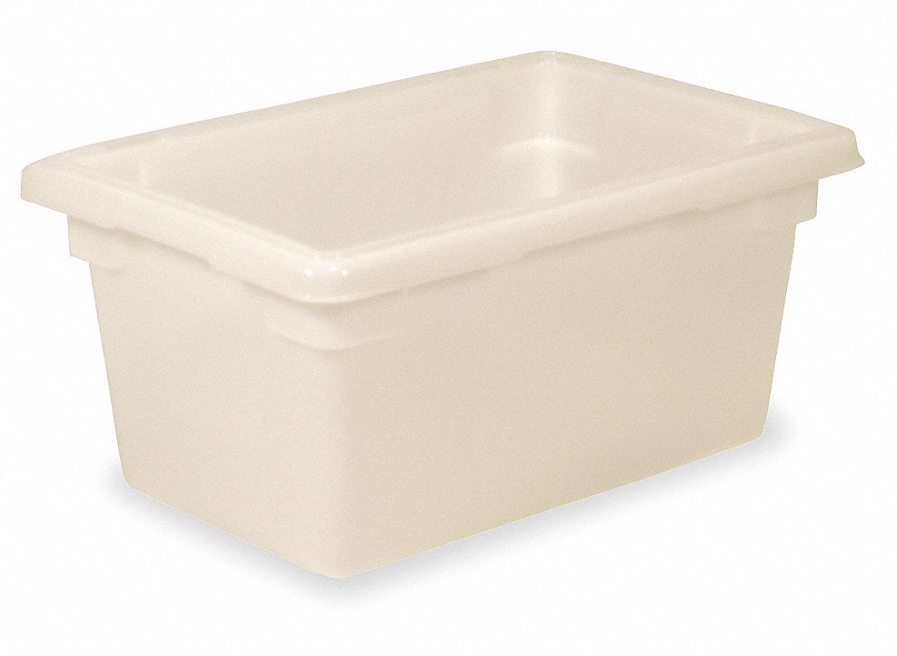 Food/Tote Box, Cap 5 Gal, White