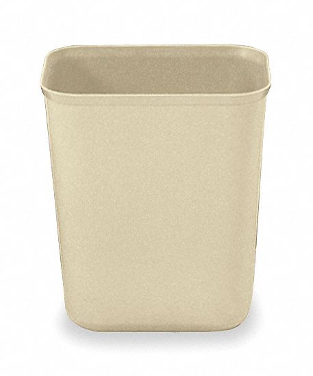 Wastebasket, Fire Safe, Beige, 10 G