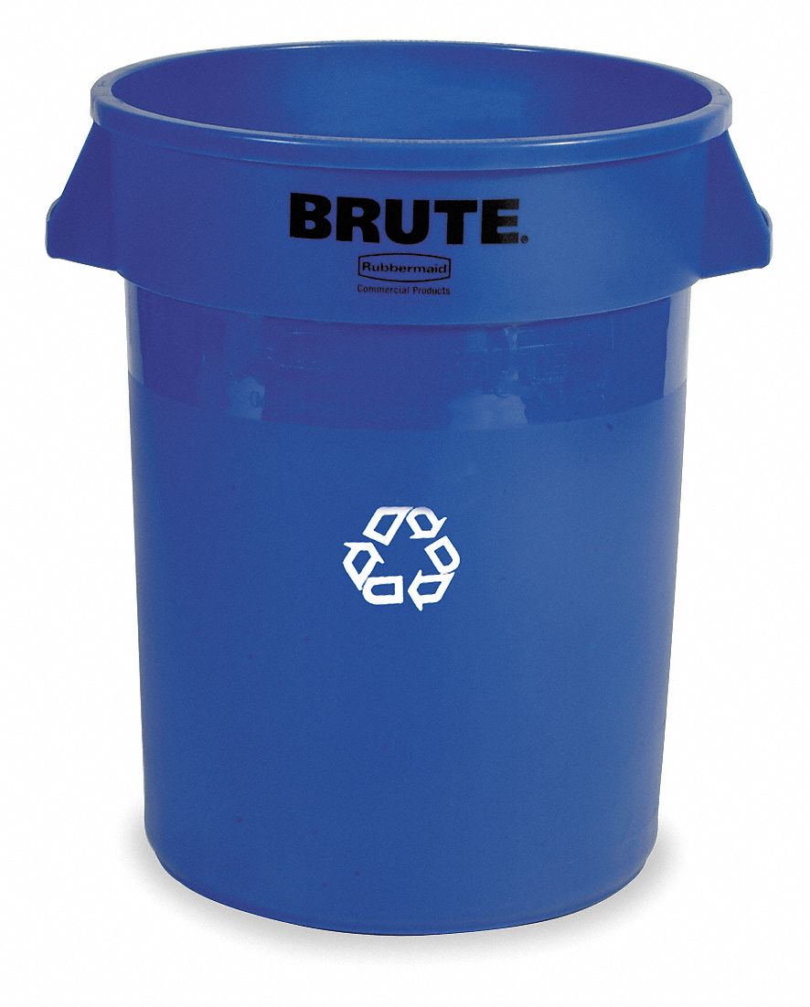 Recycling Container, Round, 20 gal, Blue