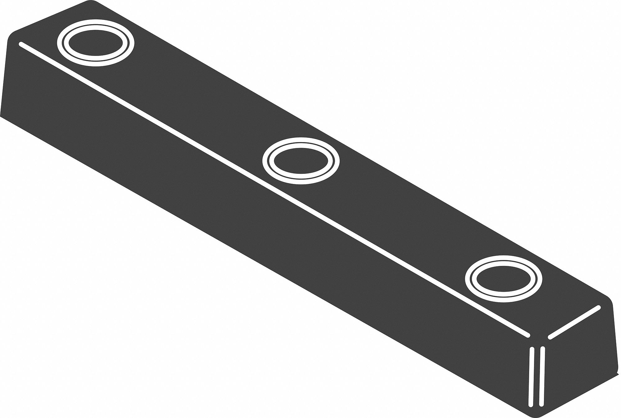 Dock Bumper, Rubber, Overall Height 2 In