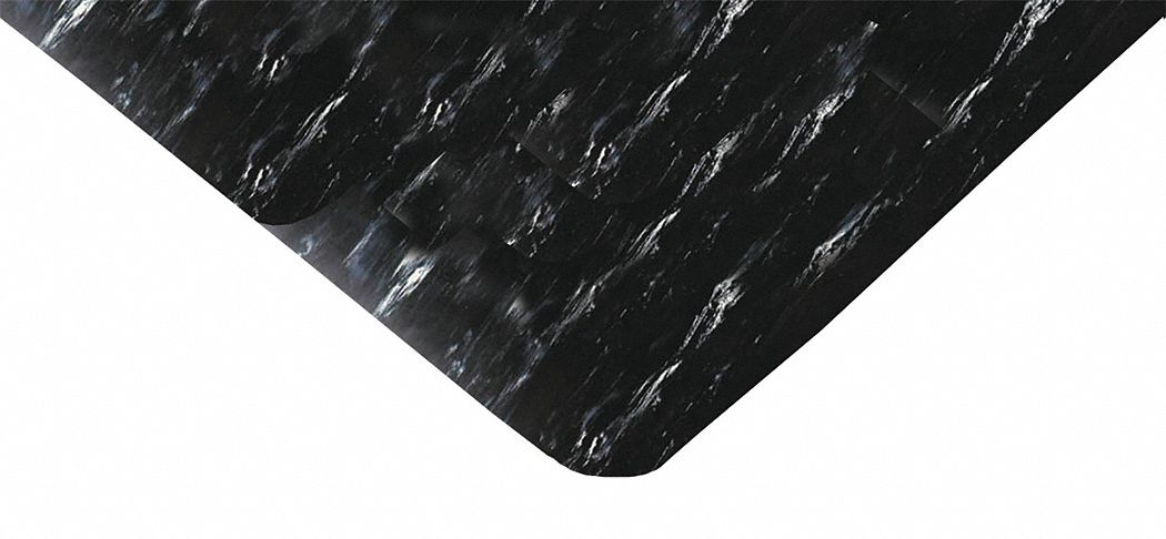 Floor Mat, Anti-Fatigue, Black, 2 x 3 Ft.