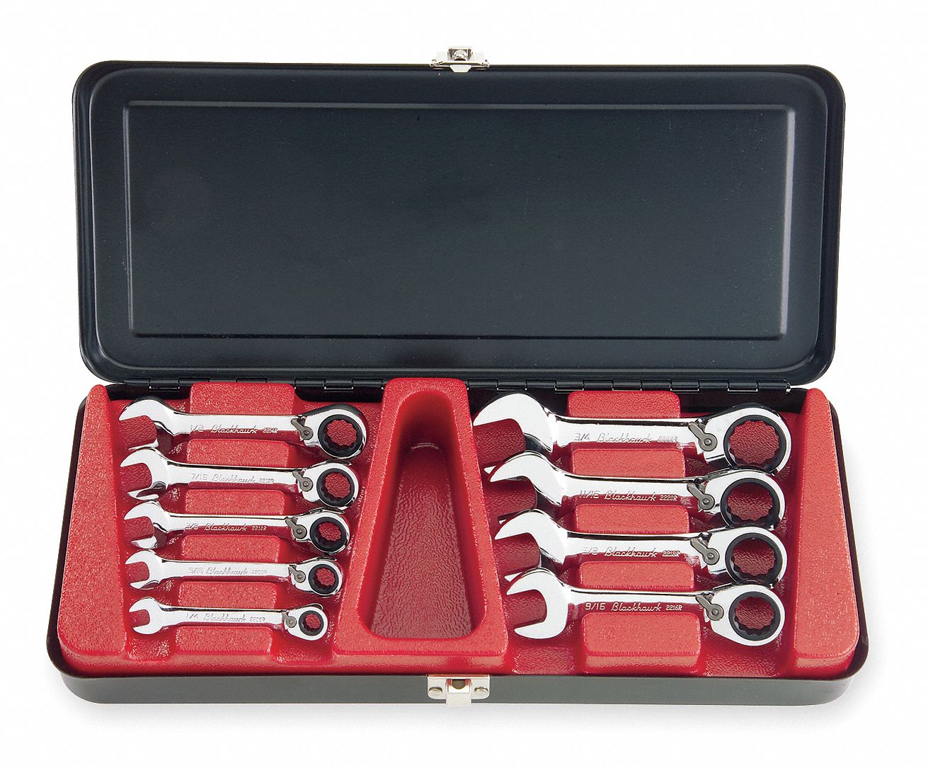 Reversible Wrench Set, SAE, 9 PC