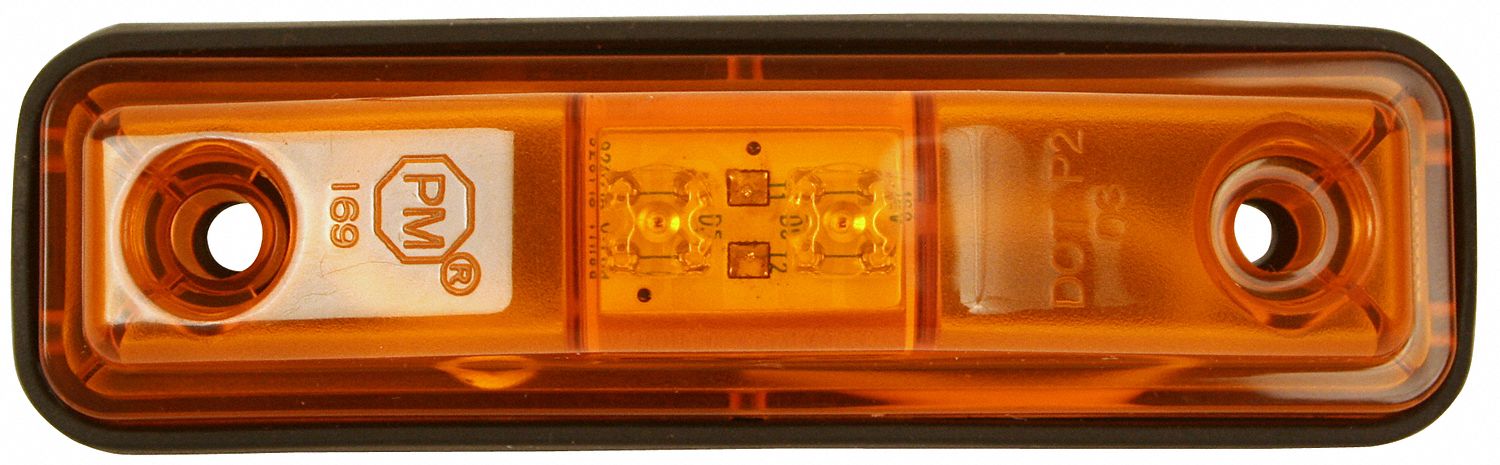 Clearance/Marker Lamp, Rectangle, Ylw, PK 2