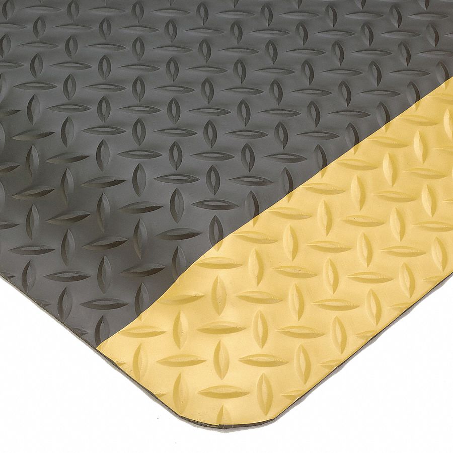 Anti-Fatigue Mat, Diamond, Blk, 3 ft x 5 ft