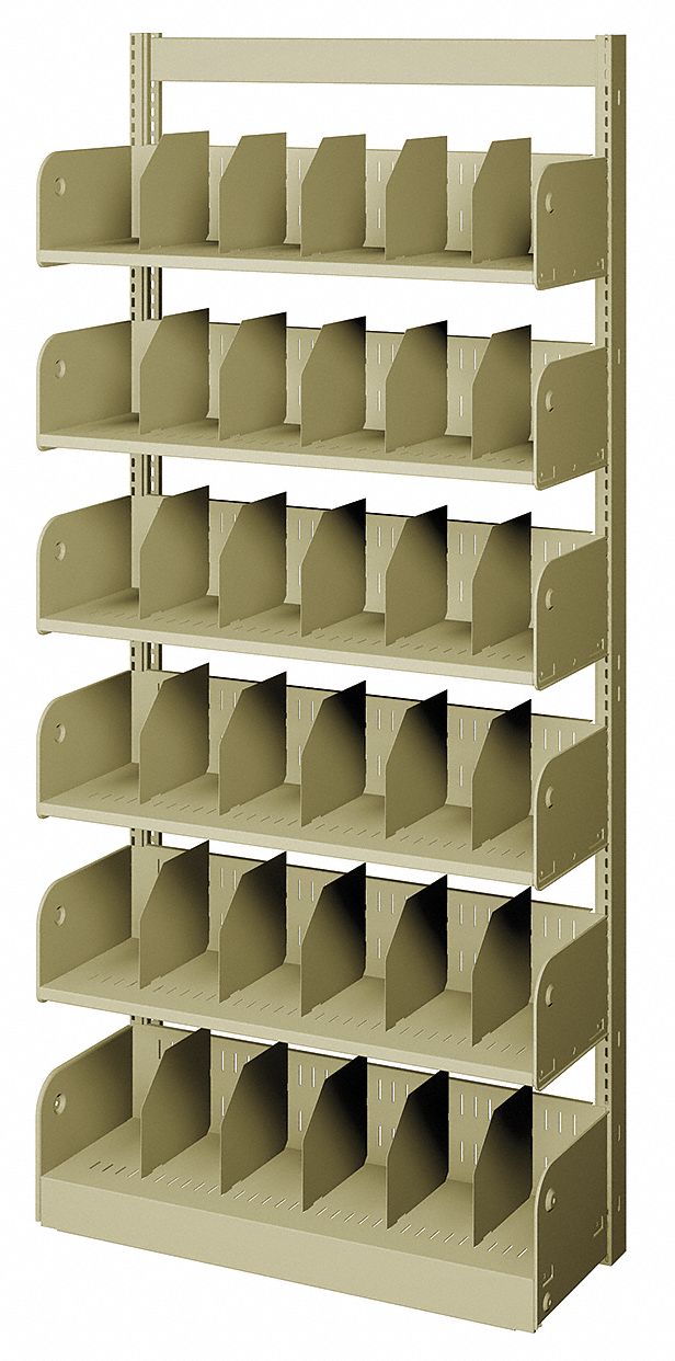 Divider Shelf, Single, 6 Shelves, 12 In
