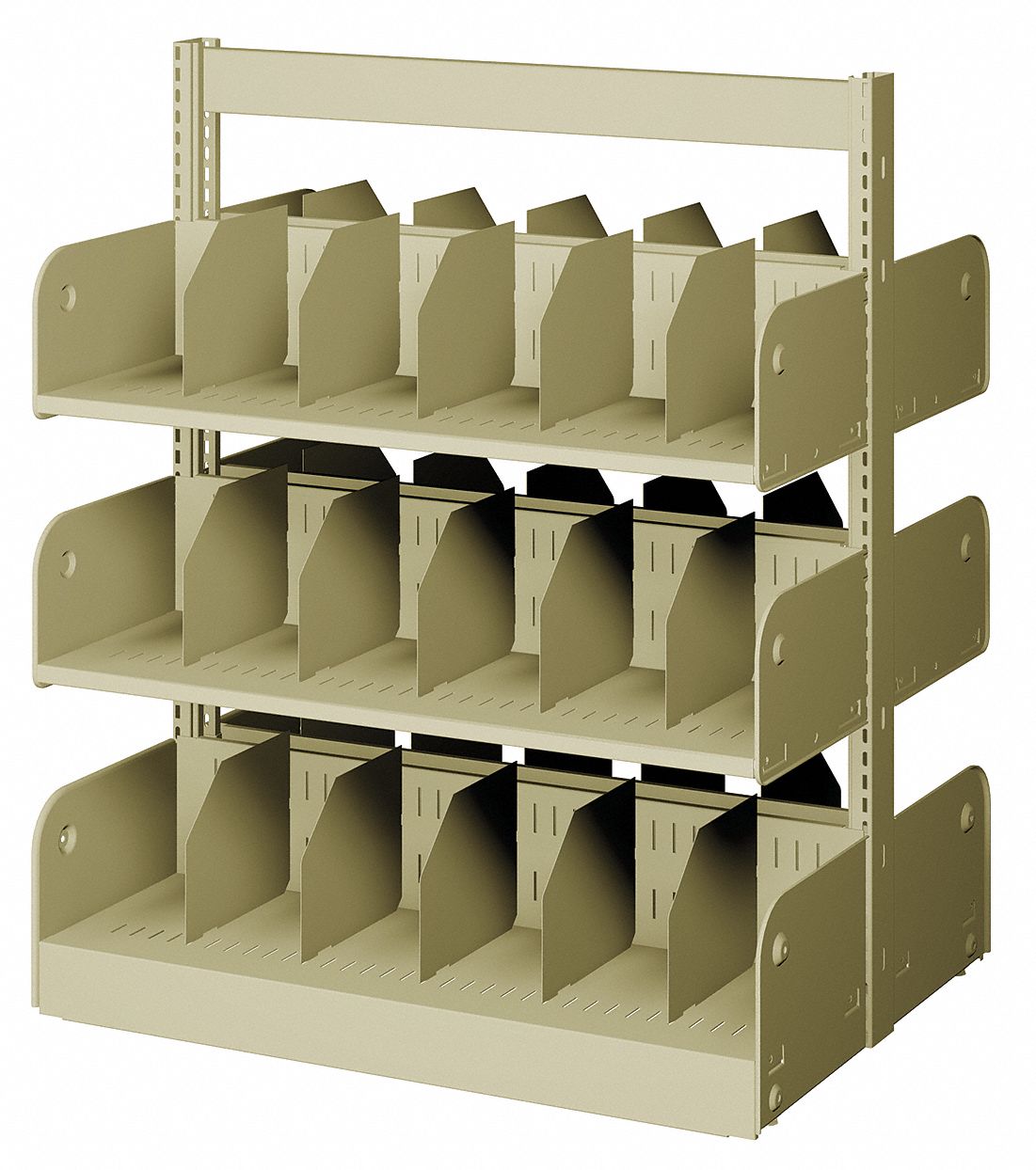 Divider Shelf, Double, 6 Shelves, 24 In