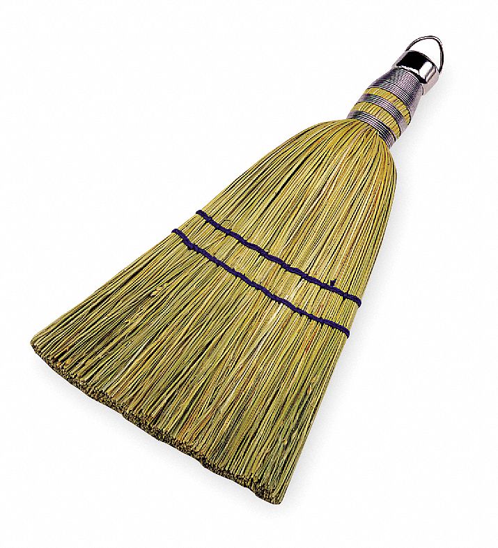 Whisk Broom, 10 In. OAL, 100% Corn Fiber