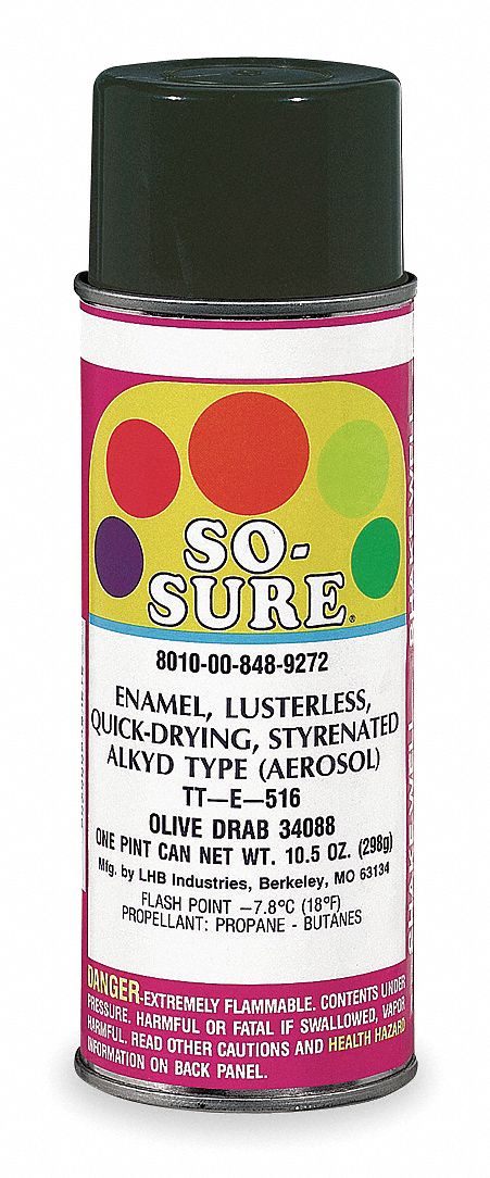 Spray Paint, Olive Drab, 10.5 oz.