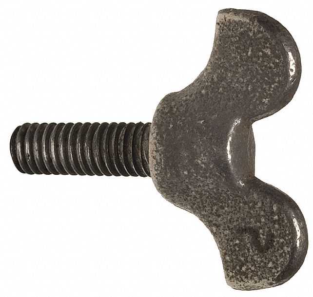 Wing Screw, Iron, 1/4-20 x 1-1/2 In, Pk 25