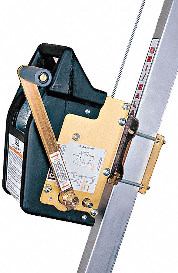 Conf.Space Winch, 90 ft., Gal.Steel
