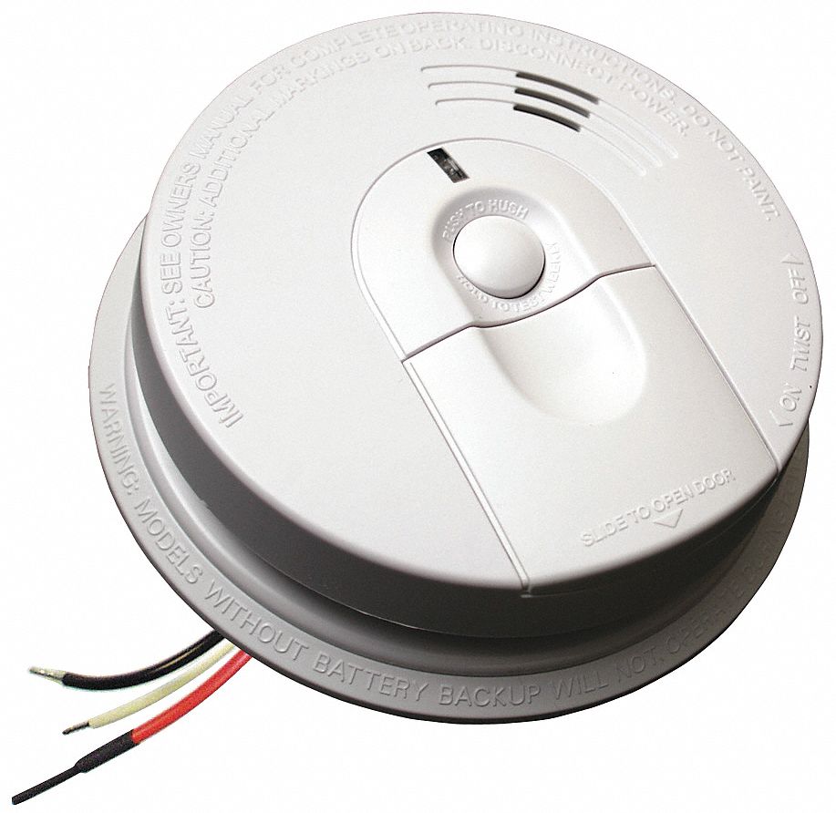 Smoke Alarm, Ionization, 120VAC, 9V