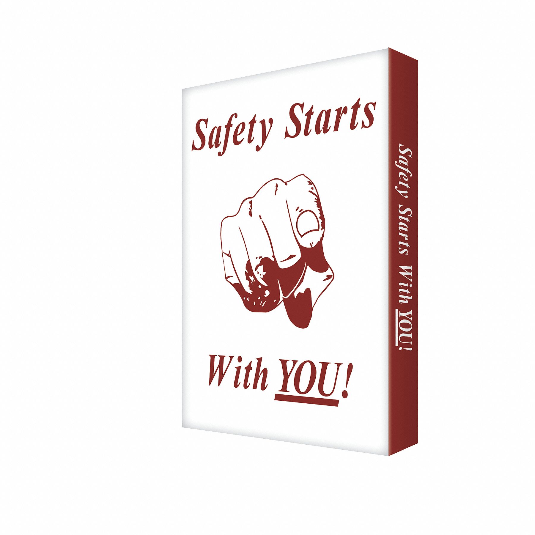 Sign, 24x18 In, Safety Starts With You!