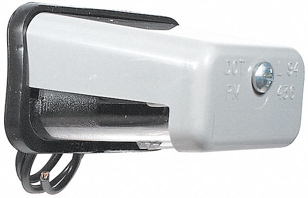 License Plate Lamp, Rectangle, Clear, PK 2