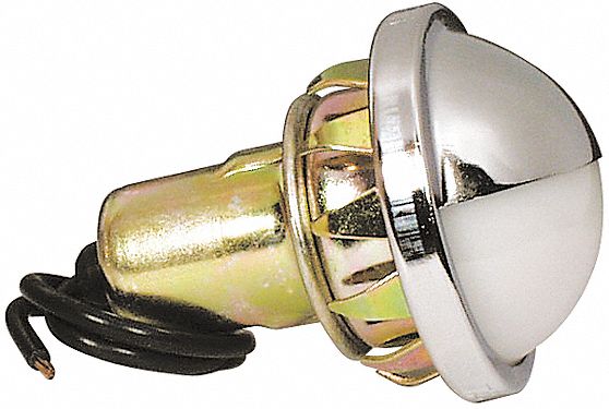 License Plate Lamp, Round, Clear, PK 2