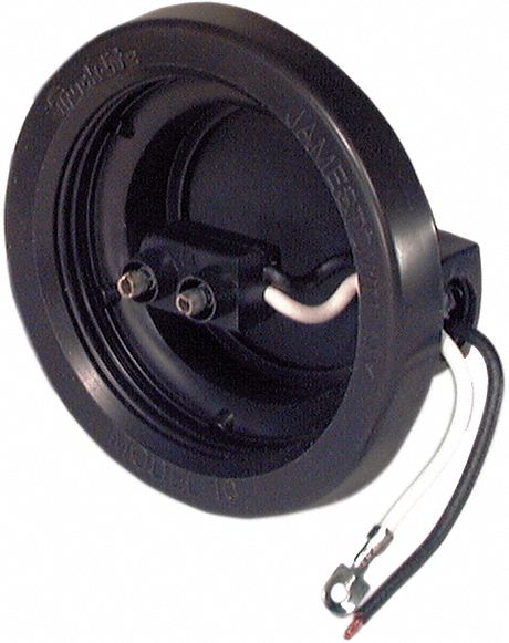 Grommet Kit, Closed Back, 2 1/2 In, PVC, Blk