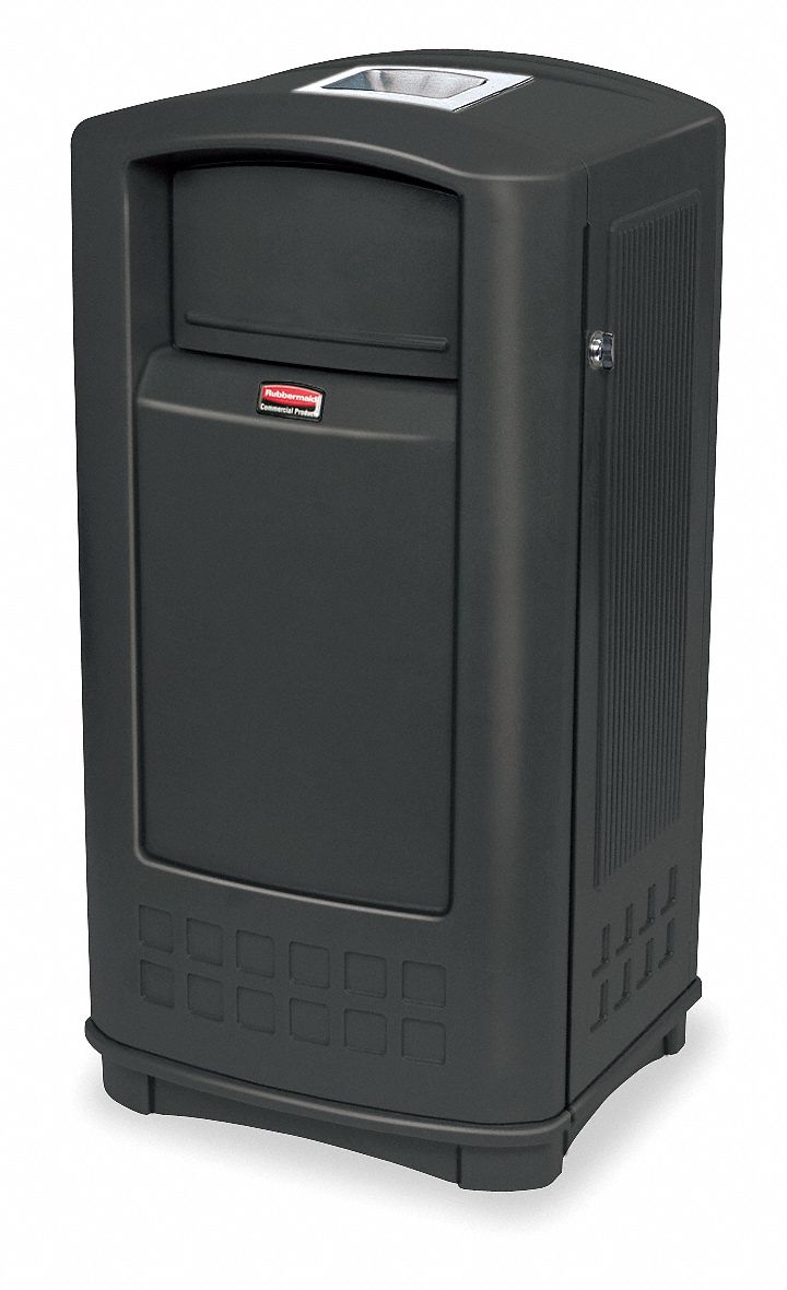 Receptacle, Ash/Trash Jr., Black, 35G