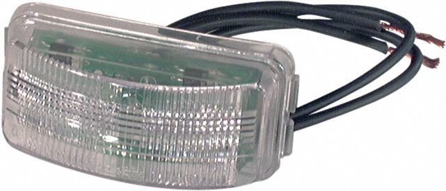 License Plate Lamp, Rectangle, LED, Clear