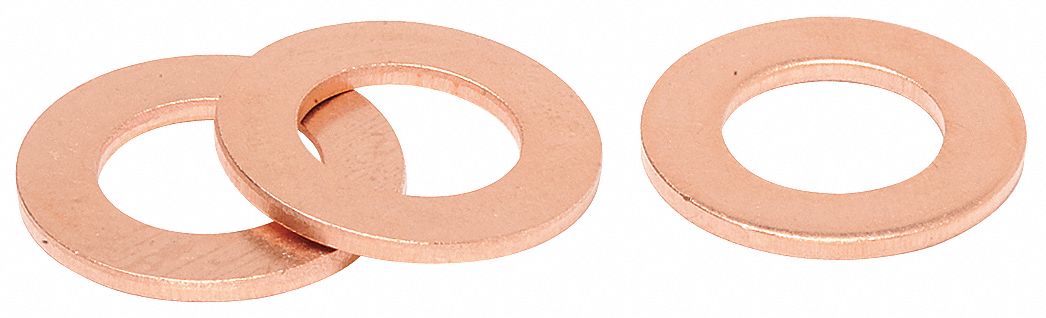 Copper Gaskets, 7/8 In OD, PK 25