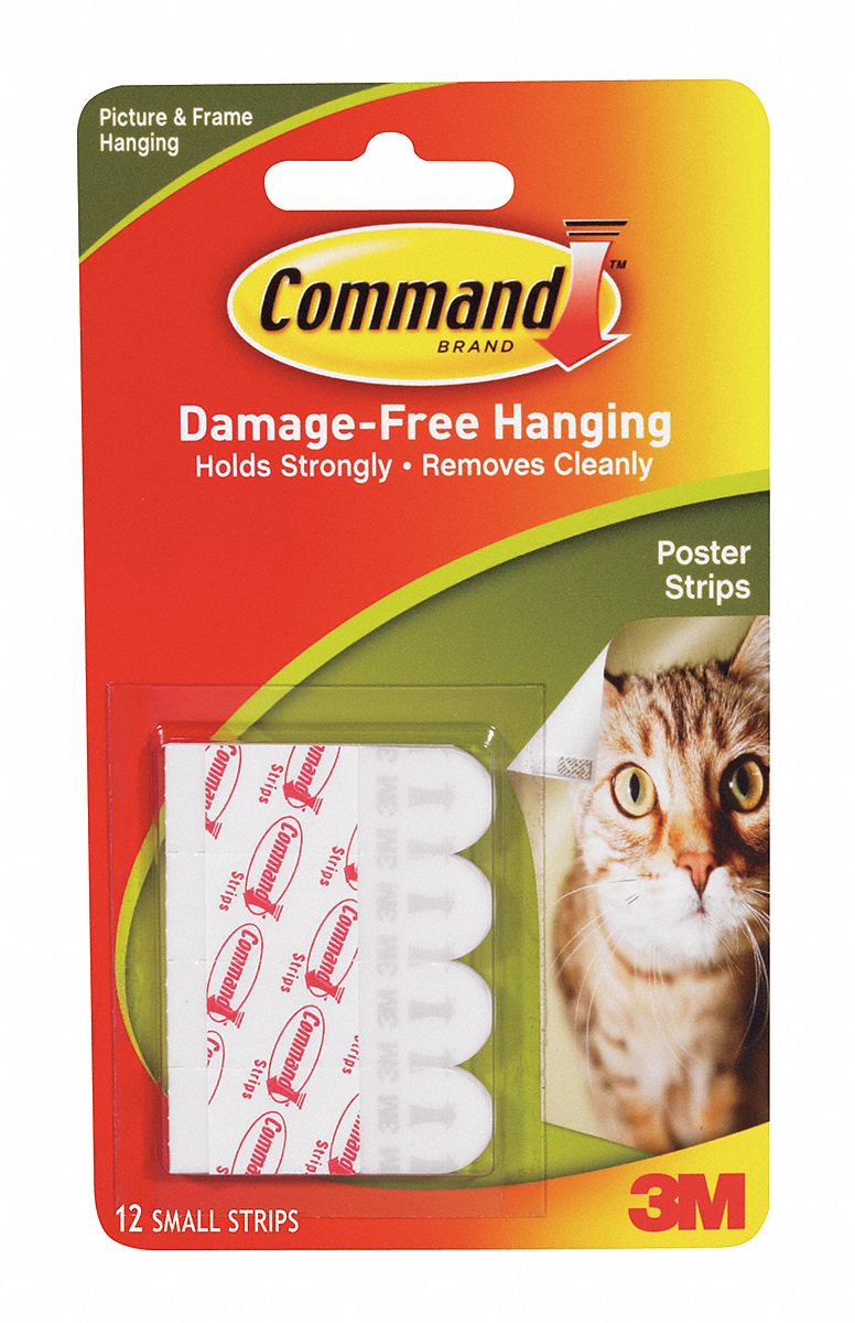 Poster Strip, White, Pk 12