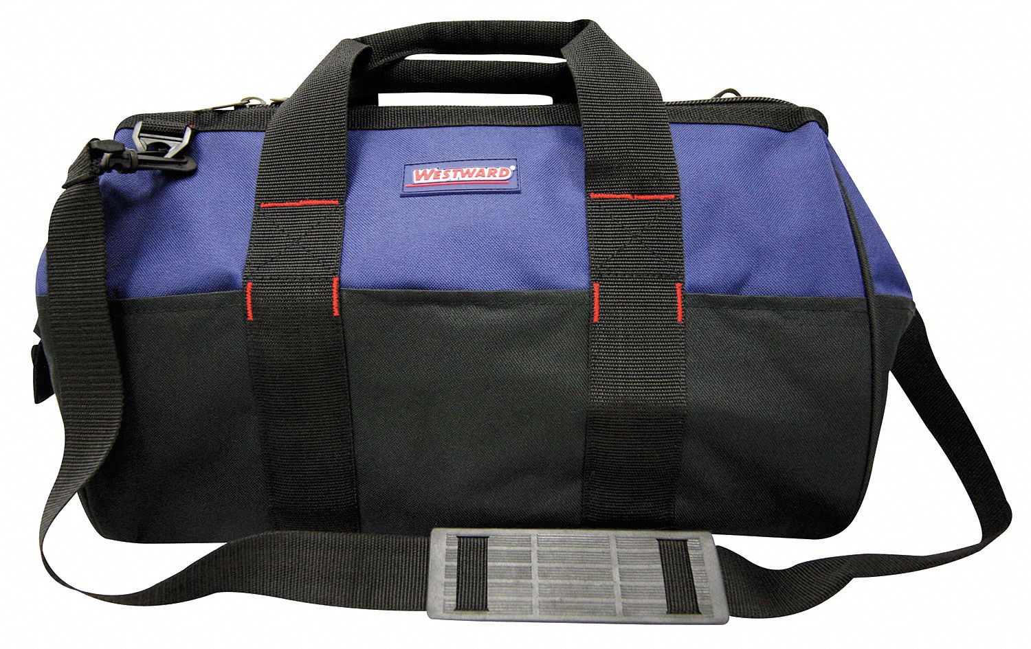 Wide Mouth Tool Bag, 22 Pkt, Blue/Blk