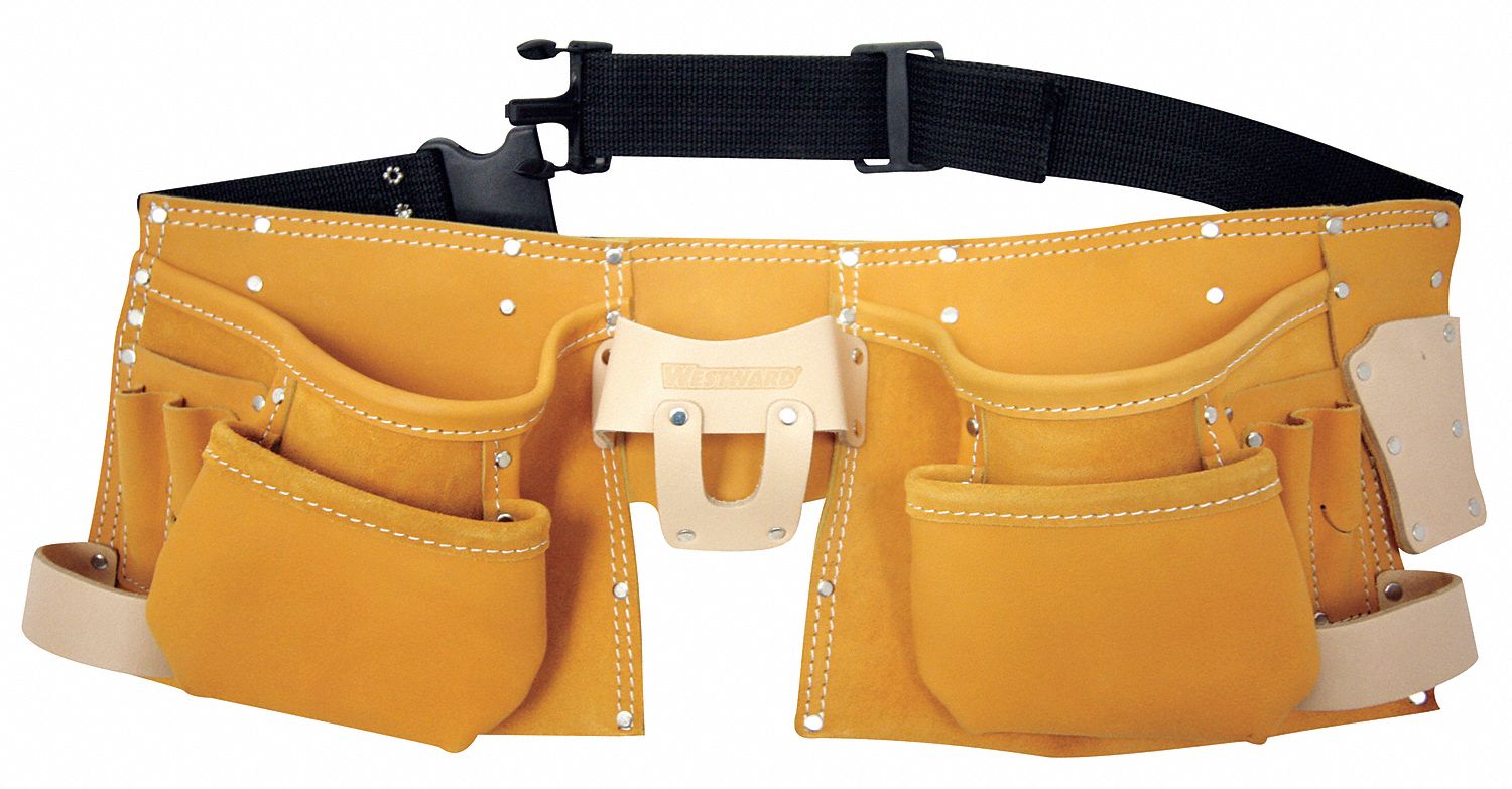 Carpenters Apron w/Belt, 12 Pkt, To 50 In
