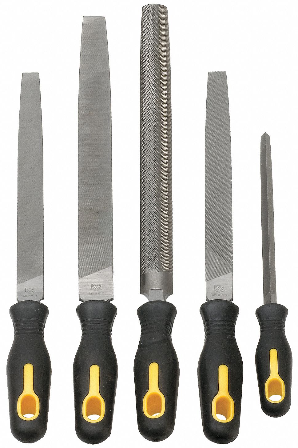 File Set w/Ergo Handles, Amercian, 5 Pc