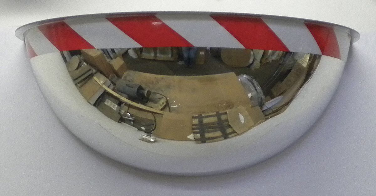 Half Dome Mirror, 48 In., Acrylic Hi Viz