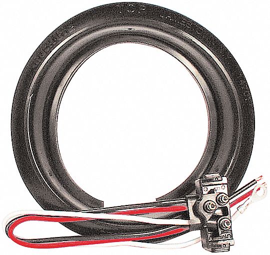 Grommet Kit, 4 1/2 In, PVC, Black