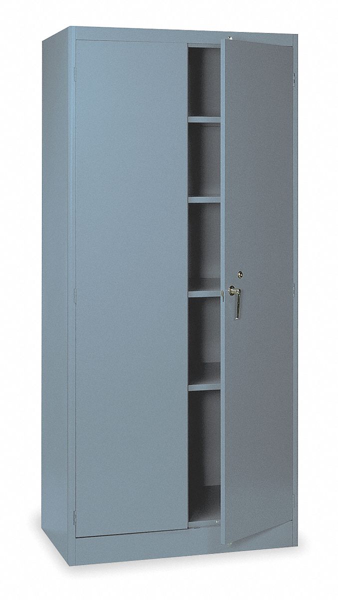 Storage Cabinet, Unassembled, Gray