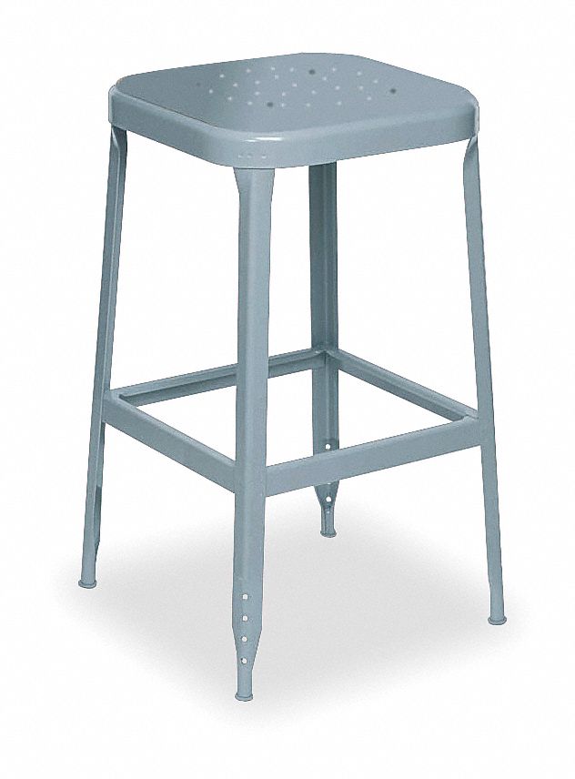 Square Stool, 400 lb., Gray, PK 2