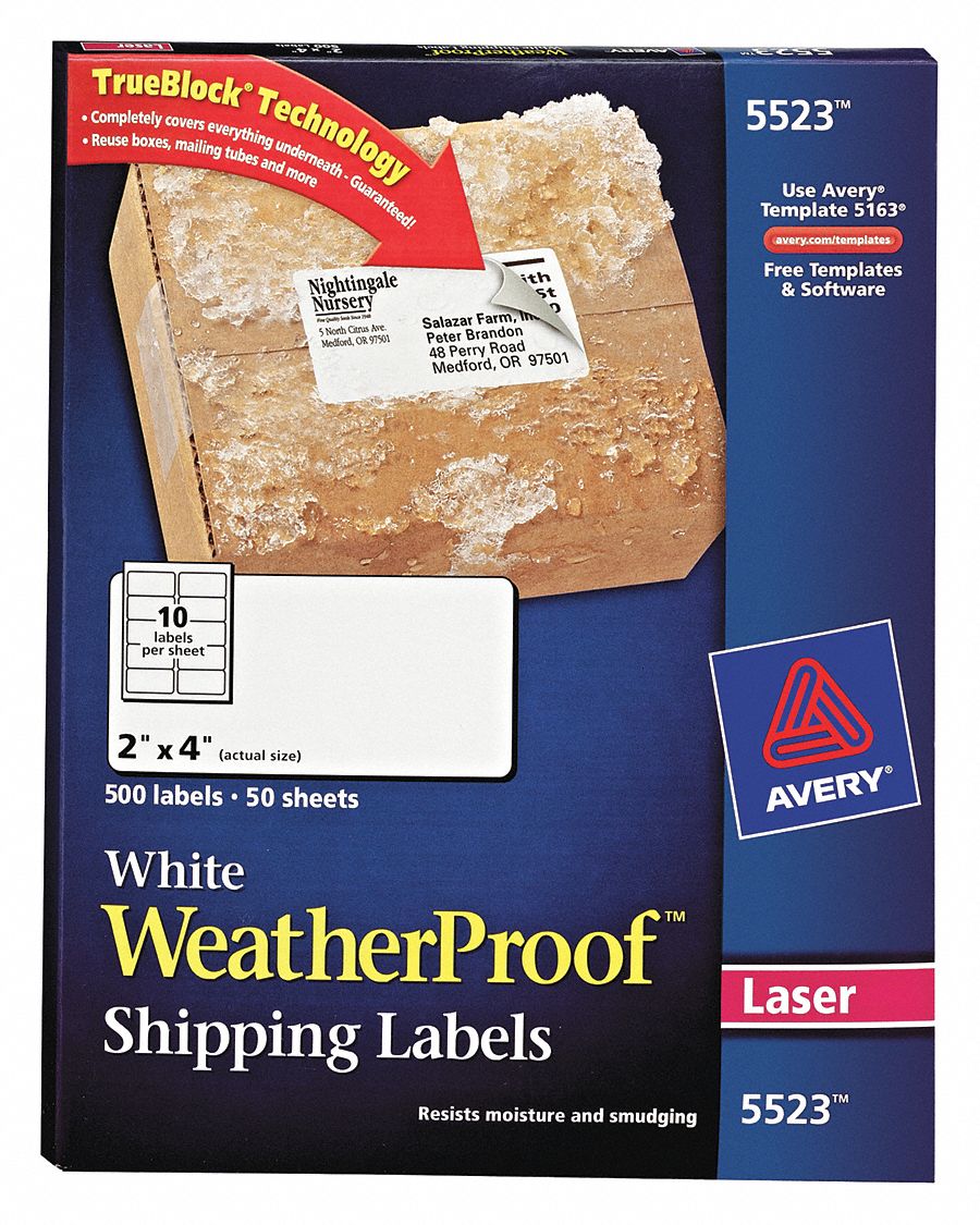 Laser Label, White, 5 1/2x8 1/2, PK50